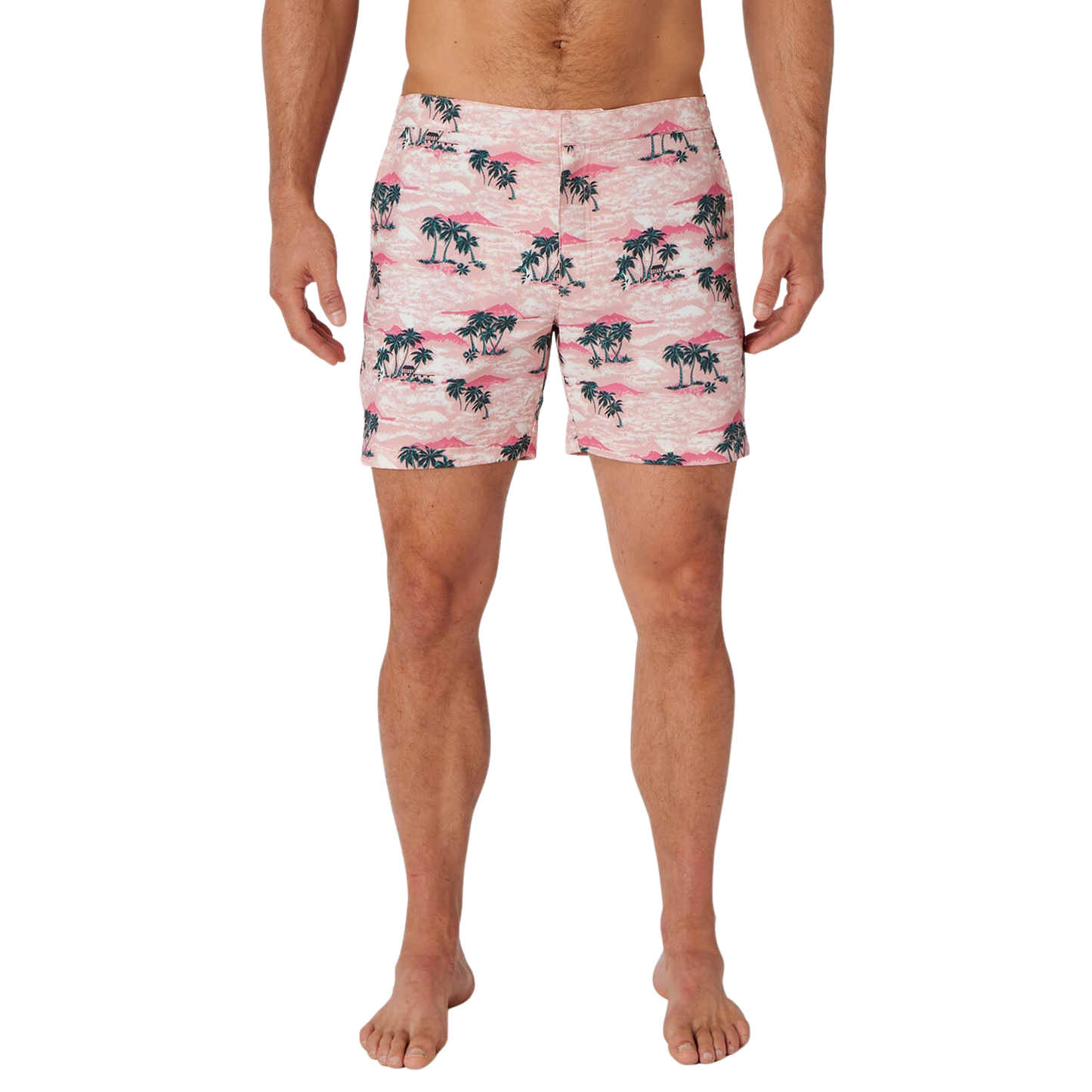 Fair Harbor The Sextant Men's Swim Trunk Boardshorts -  Pink Island Hopper