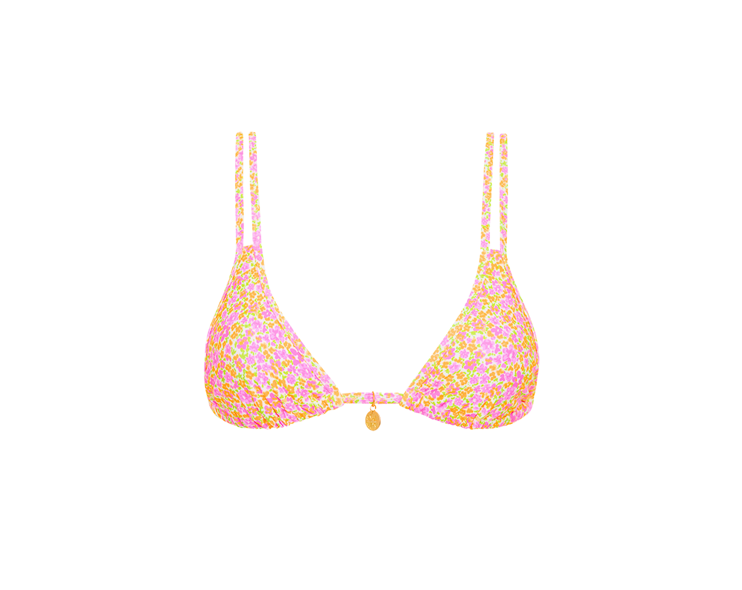 Kulani Kinis Twin Strap Bralette Bikini Top - Champagne Blossom