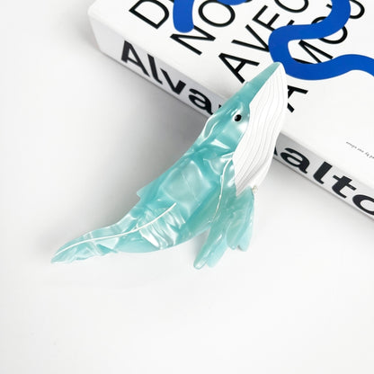 SSR Acetate Whale Hair Claw Clip - Green