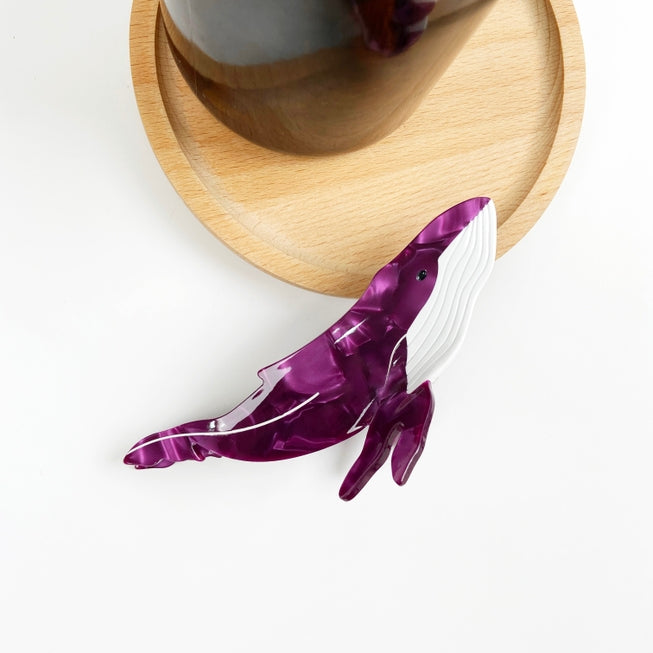 SSR Acetate Whale Hair Claw Clip - Purple