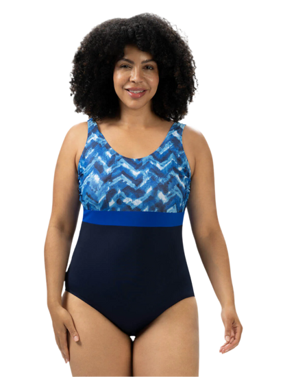 Dolfin Aquashape Moderate Scoop Back Chlorine Resistant One Piece Swimsuit - Retreat - FINAL SALE