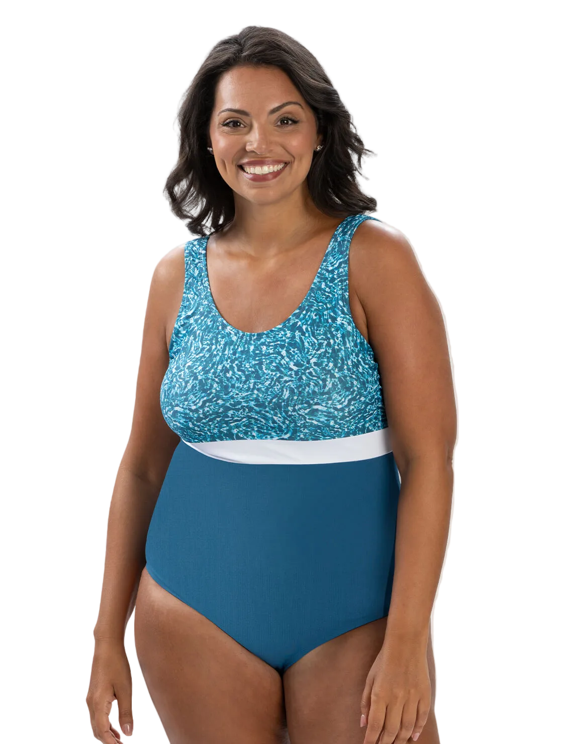 Dolfin Aquashape Moderate Scoop Back Chlorine Resistant One Piece Swimsuit - Zen