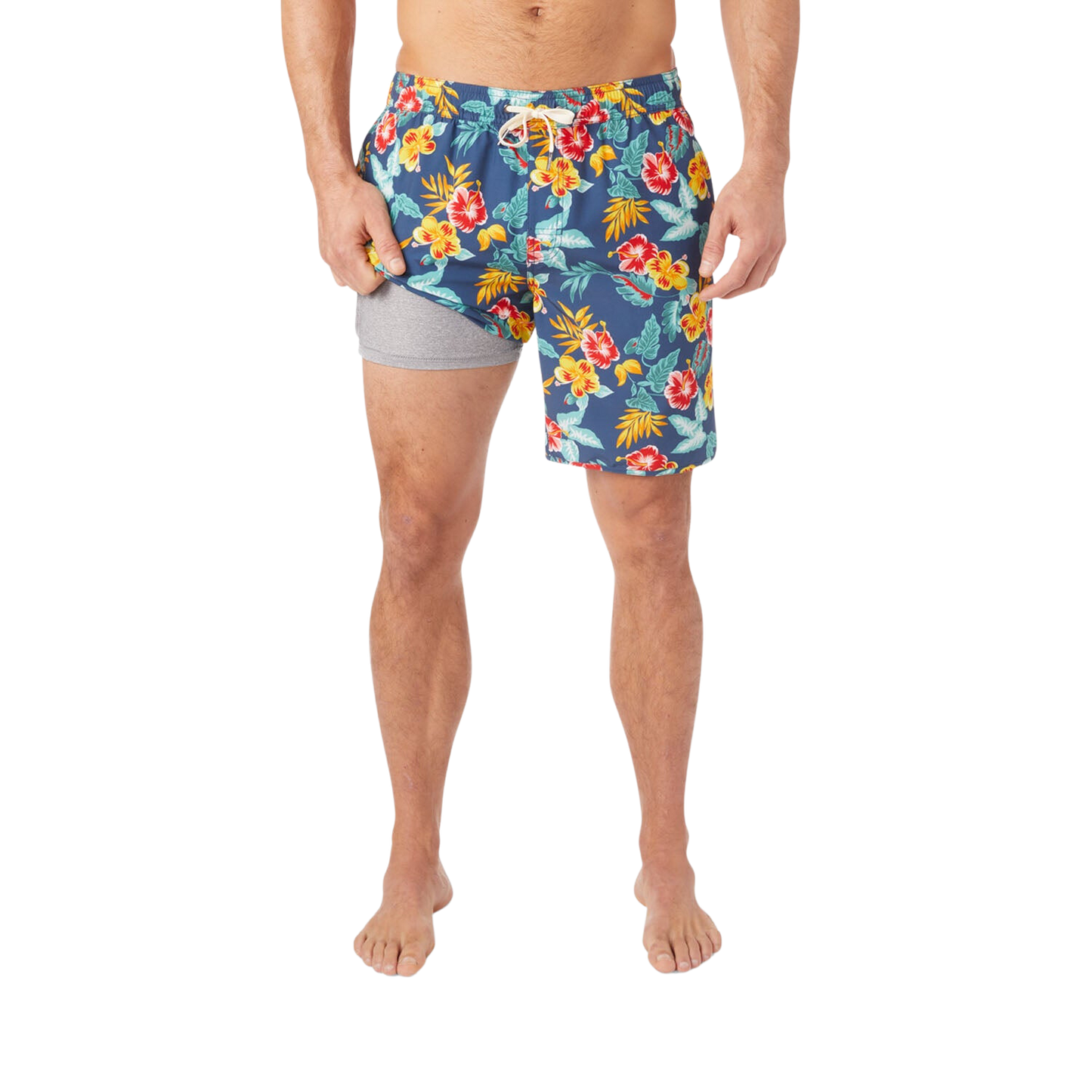 Fair Harbor The Anchor Men's Swim Trunks Boardshort - Yellow Tropics