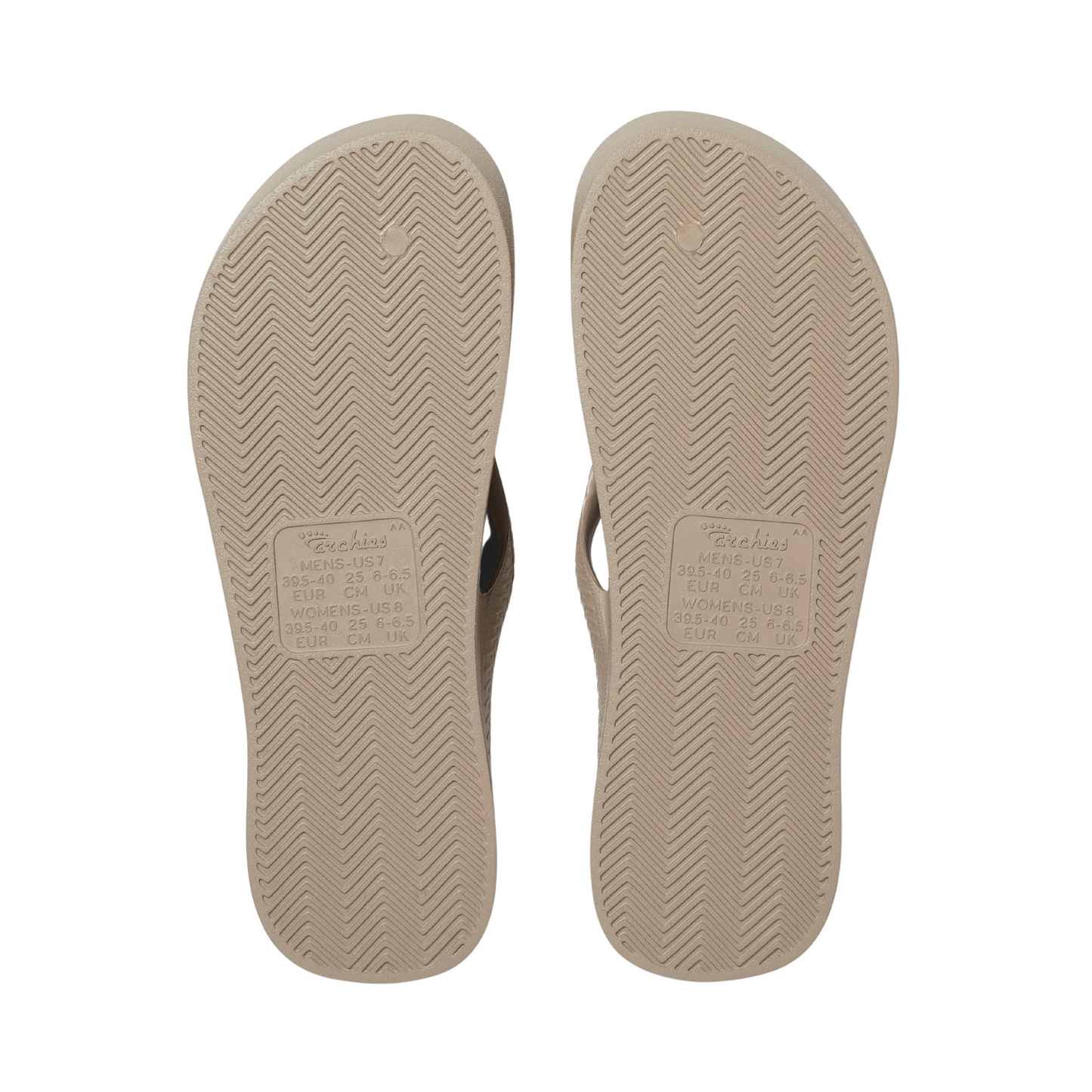 Archies Arch Support Flip Flops - Taupe