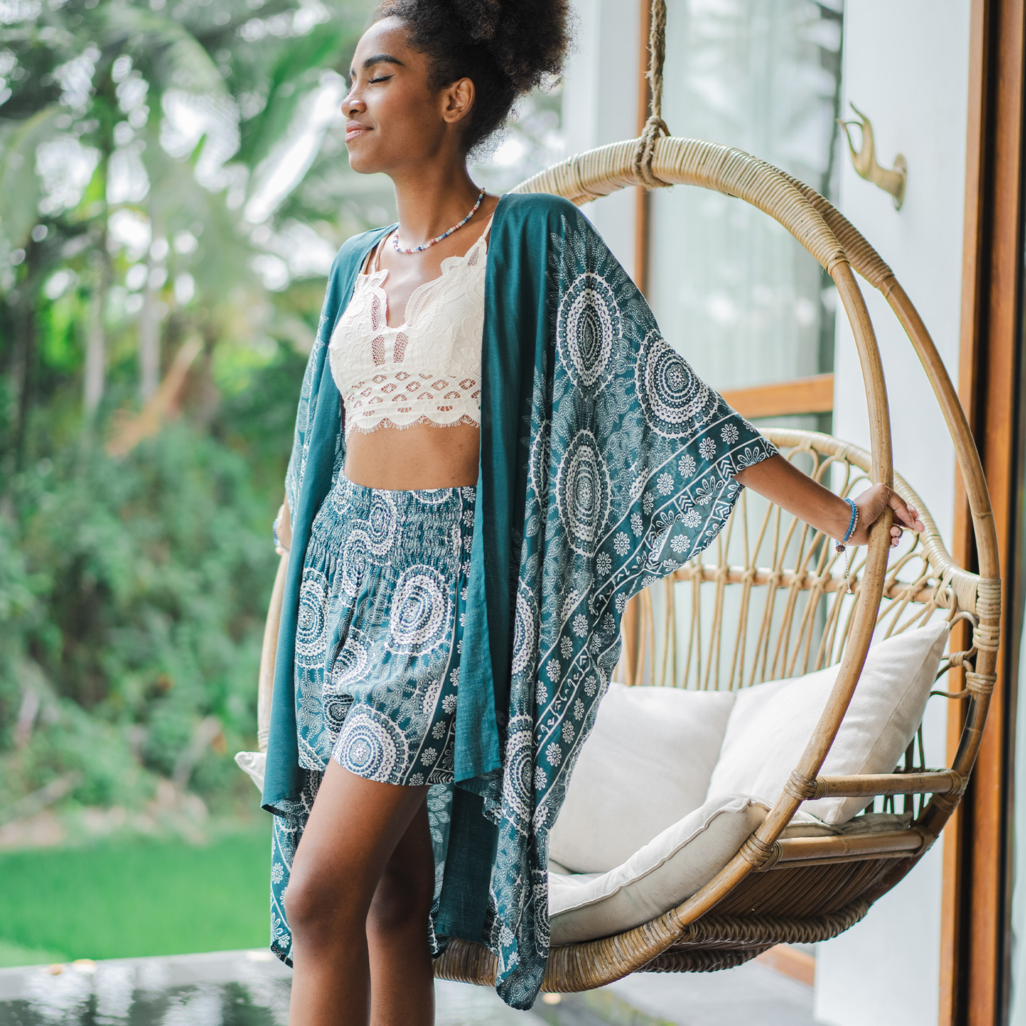 Lotus and Luna Kimono Beach Coverup - Aguadilla