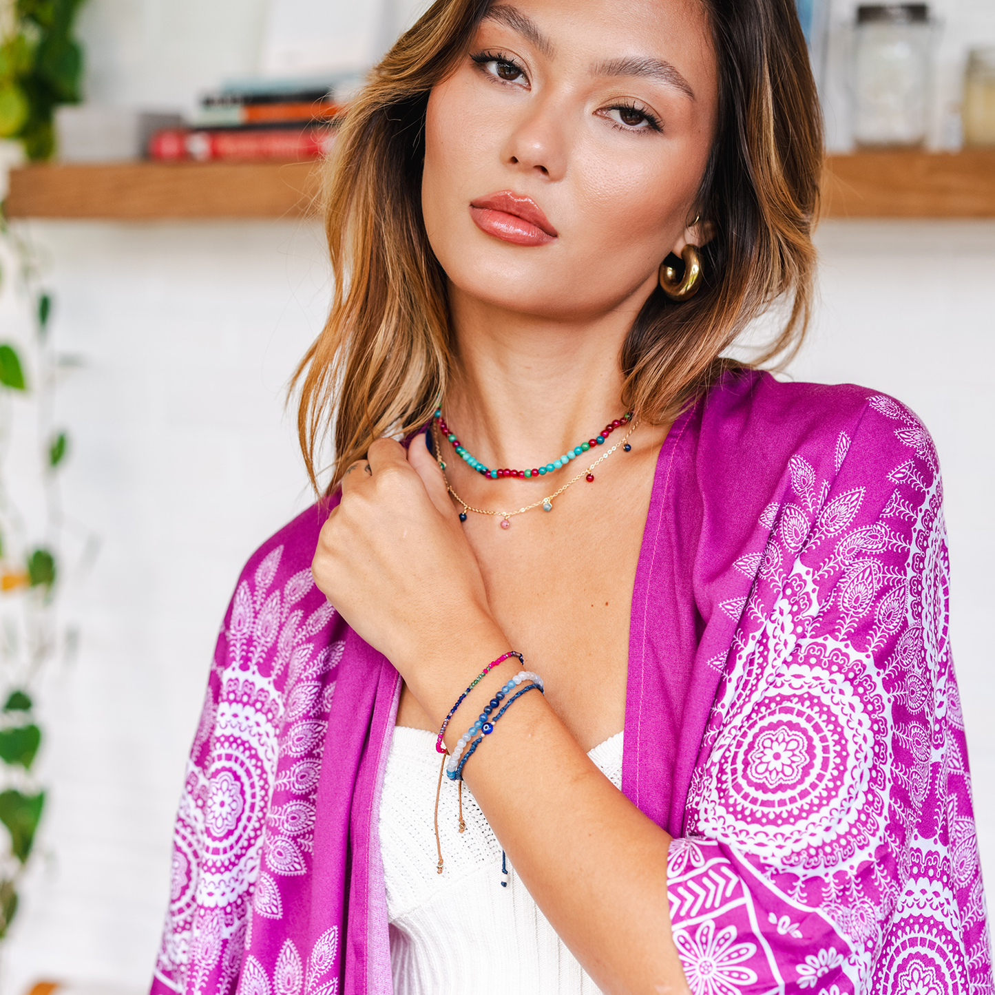 Lotus and Luna Kimono Beach Coverup - Balos Beach