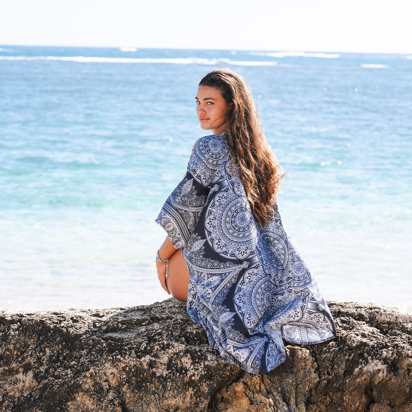 Lotus and Luna Beach Kimono Coverup - Balian