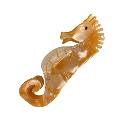 SSR Acetate Yellow Seahorse Hair Claw Clip