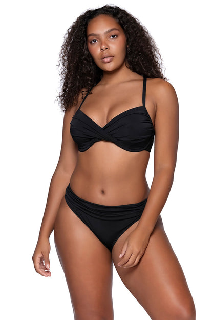 Sunsets Unforgettable Swim Bottom - Black