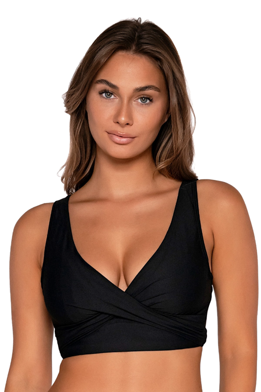 Sunsets Elsie D/DD Cup Bikini Top - Black