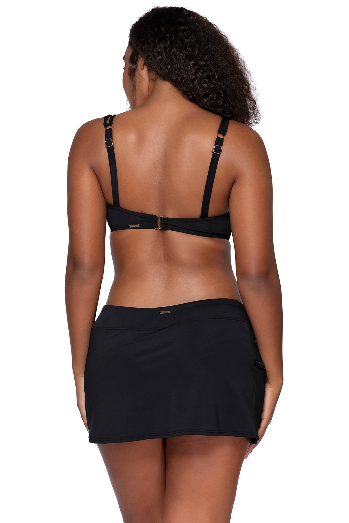 Sunsets Sporty Swim Skirt - Black