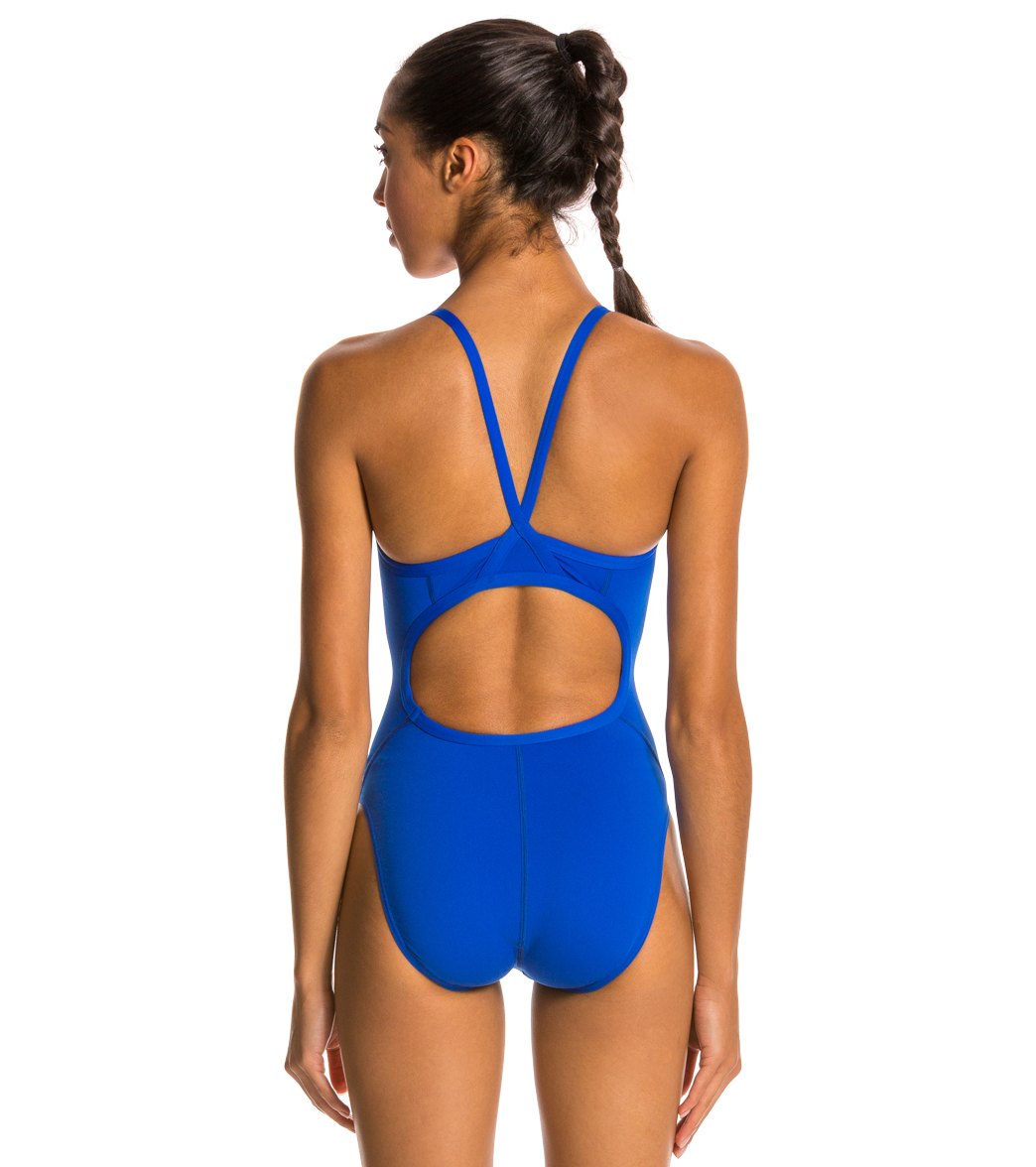 Speedo Endurance Flyback Solid Youth Swimsuit - Royal Blue