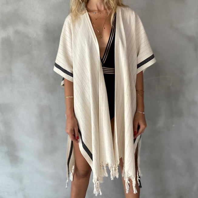 Loomia Silvia Kimono & Beach Cover-up - Cream FINAL SALE