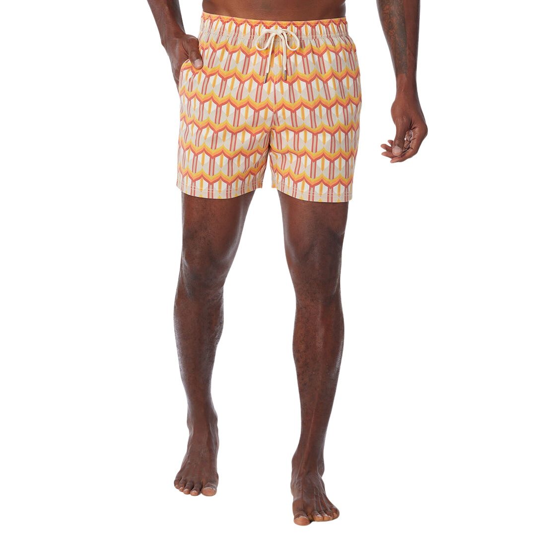 Fair Harbor The Bungalow Men's Short - Orange Birds of Paradise