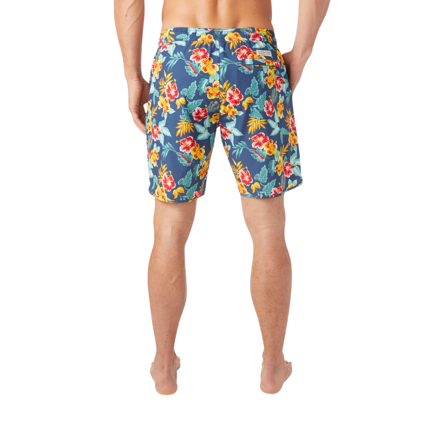 Fair Harbor The Anchor Men's Swim Trunks Boardshort - Yellow Tropics