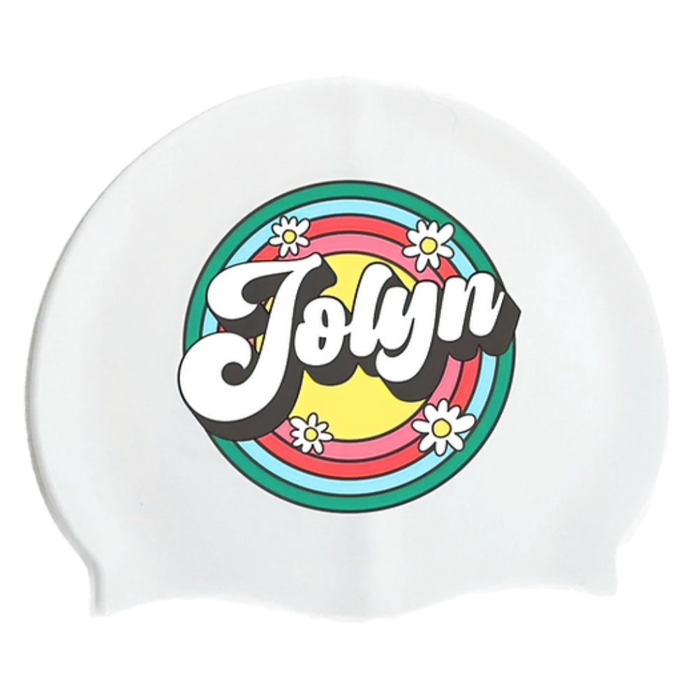 Jolyn Printed Silicone Swim Cap