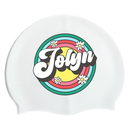 Jolyn Printed Silicone Swim Cap