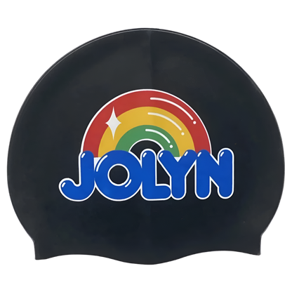 Jolyn Printed Silicone Swim Cap