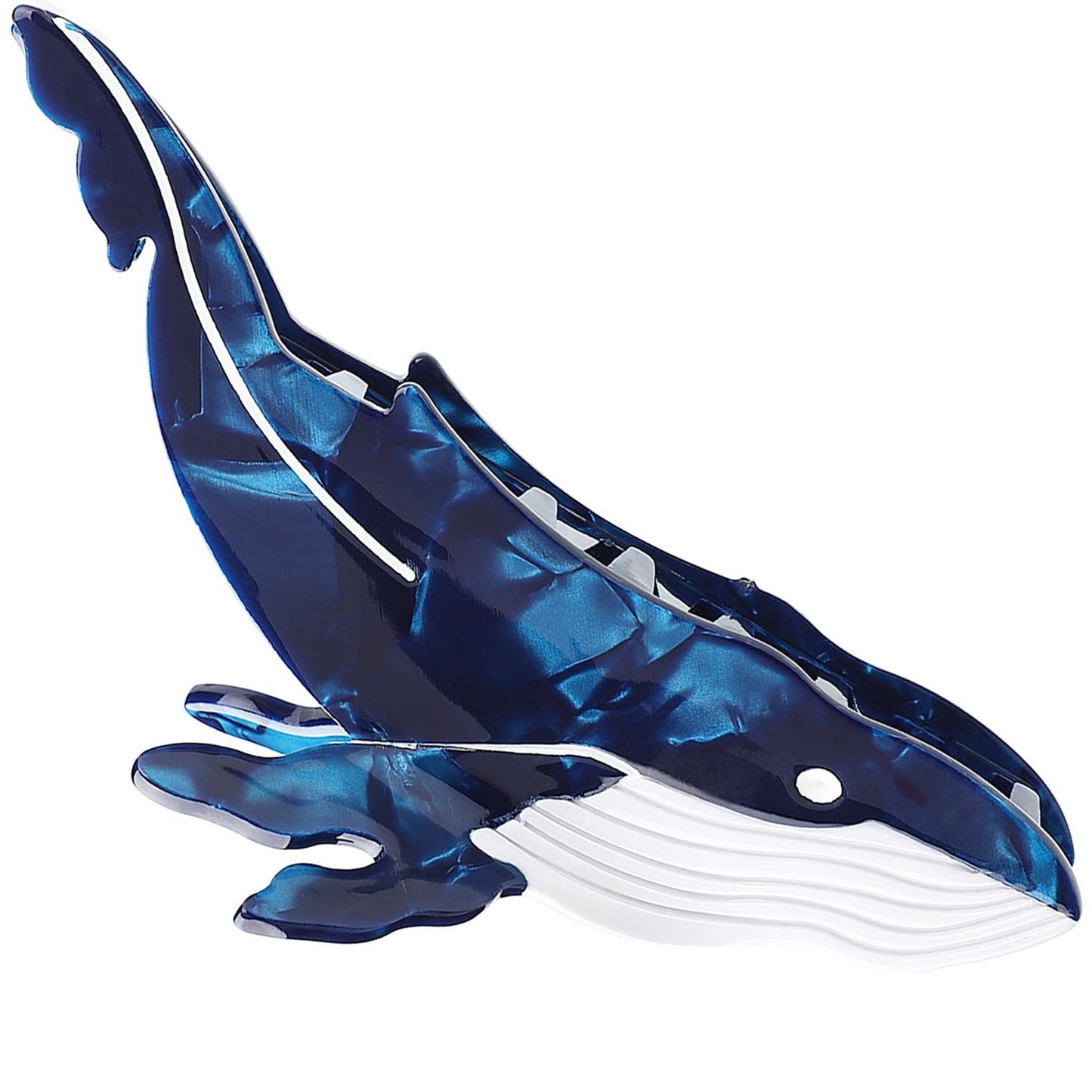 SSR Acetate Whale Hair Claw Clip - Dark Blue