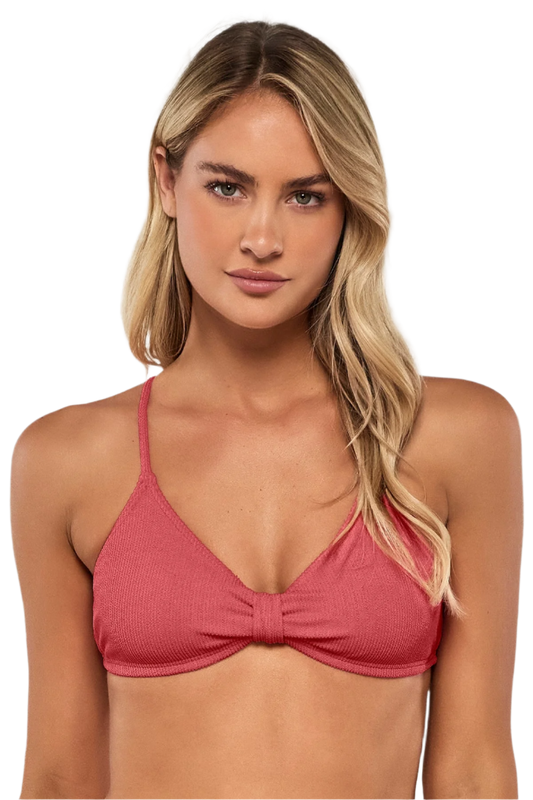 Pacifica Indie Bralette Bikini Top - Hibiscus Tea