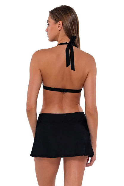 Sunsets Sporty Swim Skirt - Black