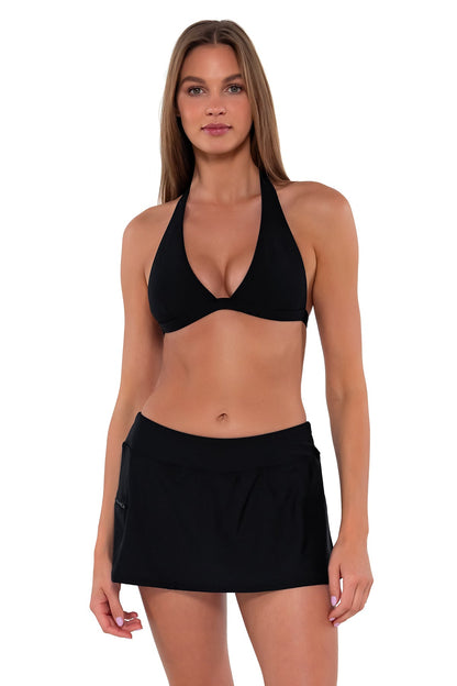 Sunsets Sporty Swim Skirt - Black