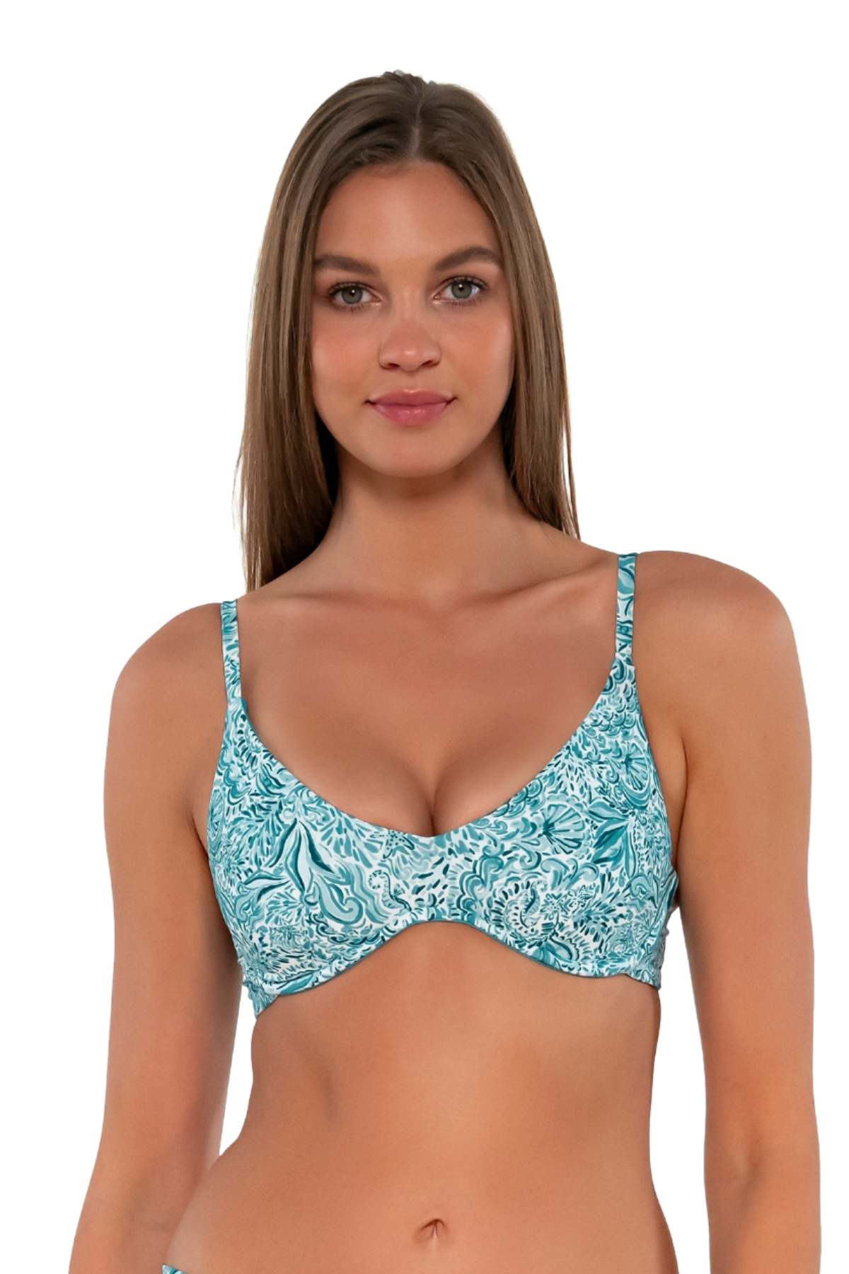 Sunsets Brooke U-Wire Bikini Top - By The Sea