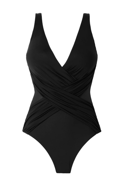 Miraclesuit Illusionist Crossover One Piece Swimsuit - Black