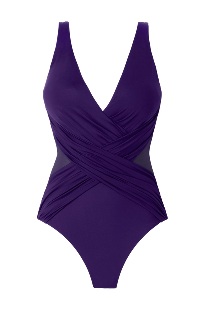 Miraclesuit Illusionist Crossover One Piece Swimsuit - Mulberry
