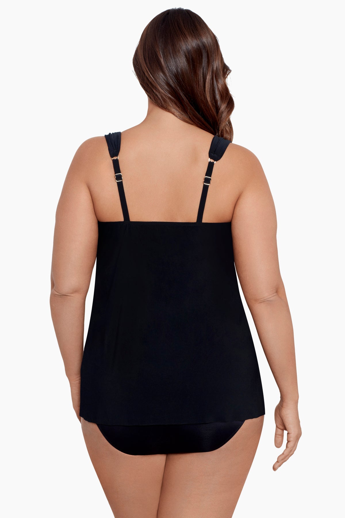 Miraclesuit Plus Size Razzle Dazzle Underwire Tankini Top - Black