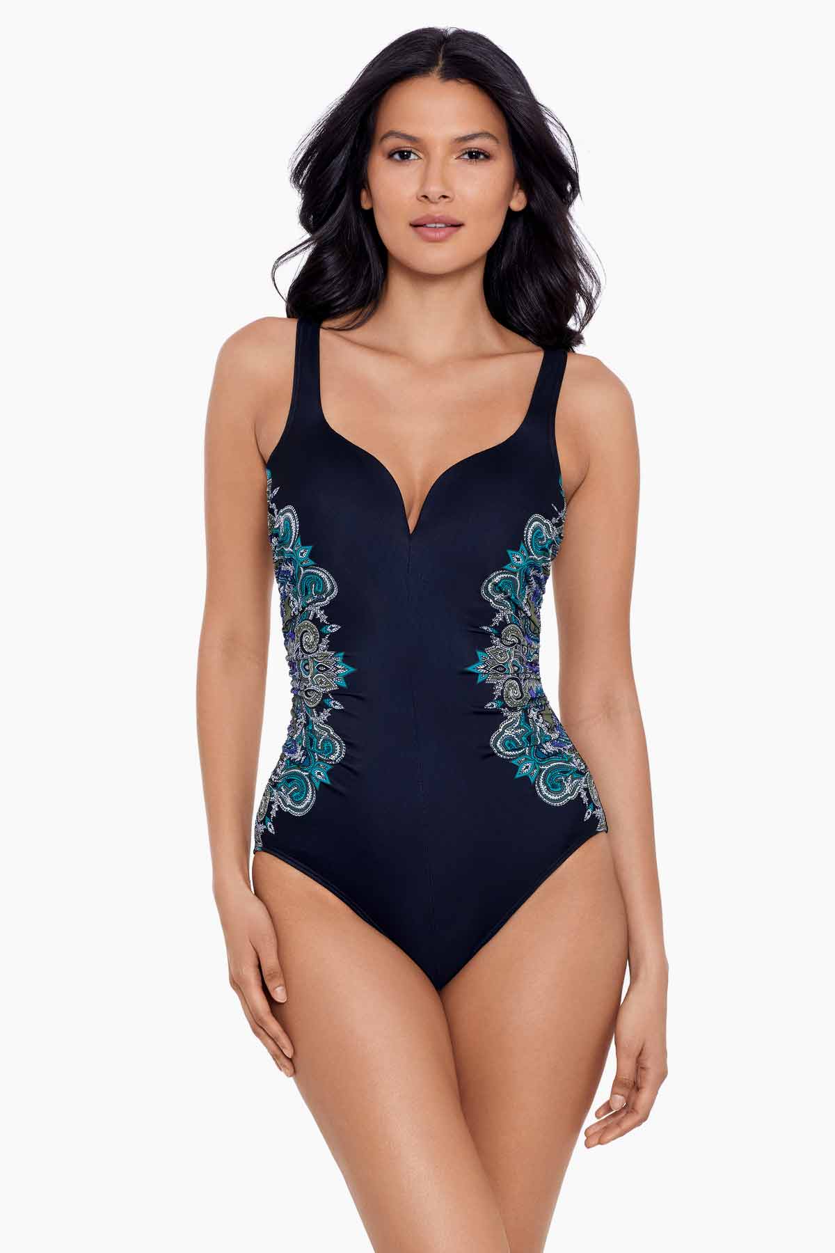 Miraclesuit Precioso Temptress One Piece Swimsuit - Black/Multi - FINAL SALE