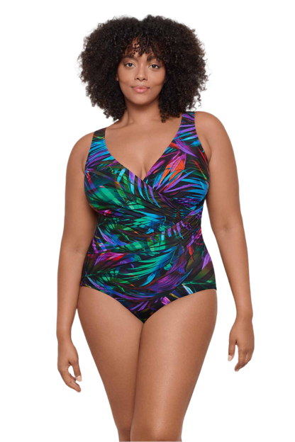 Miraclesuit Plus Size Oceanus One Piece Swimsuit - Palma Paradiso - FINAL SALE