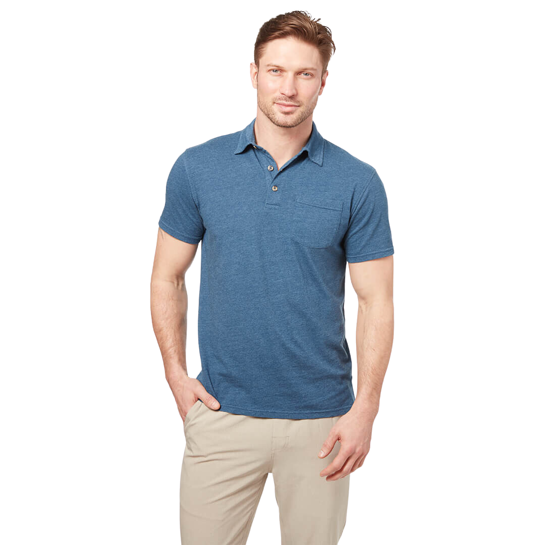 Fair Harbor Men's Atlantic Polo Shirt - Dark Denim