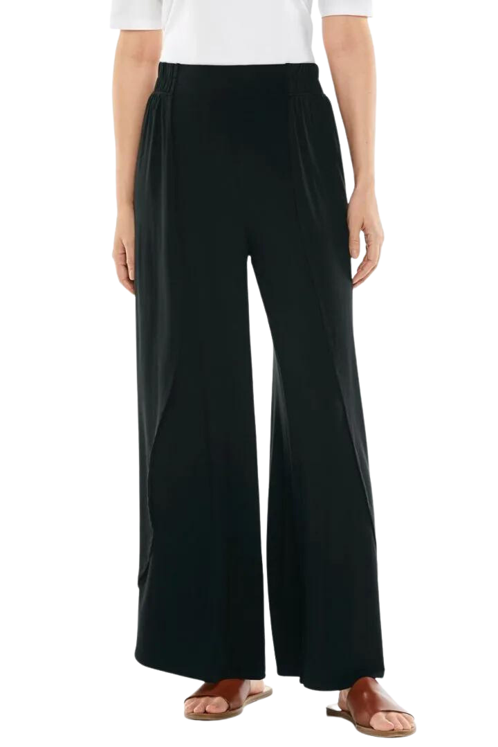 Coolibar Women's Lynsu Wide Leg Pants UPF 50+ - Black