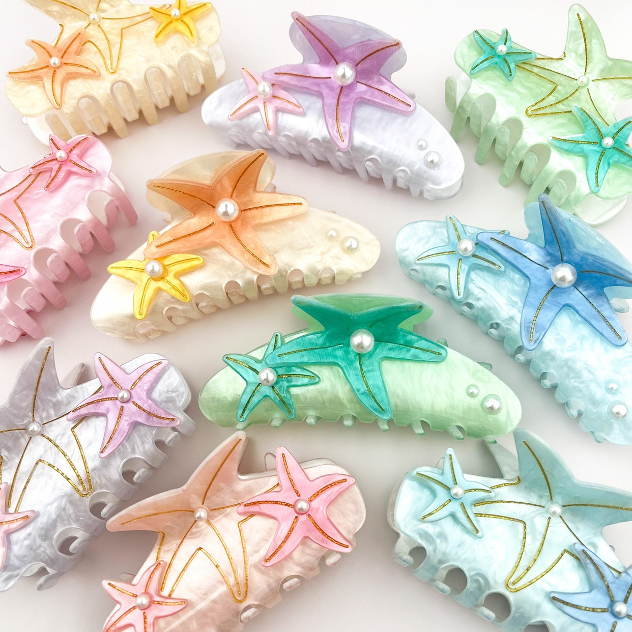 SSR Acetate Pearl Large Starfish Claw Clip