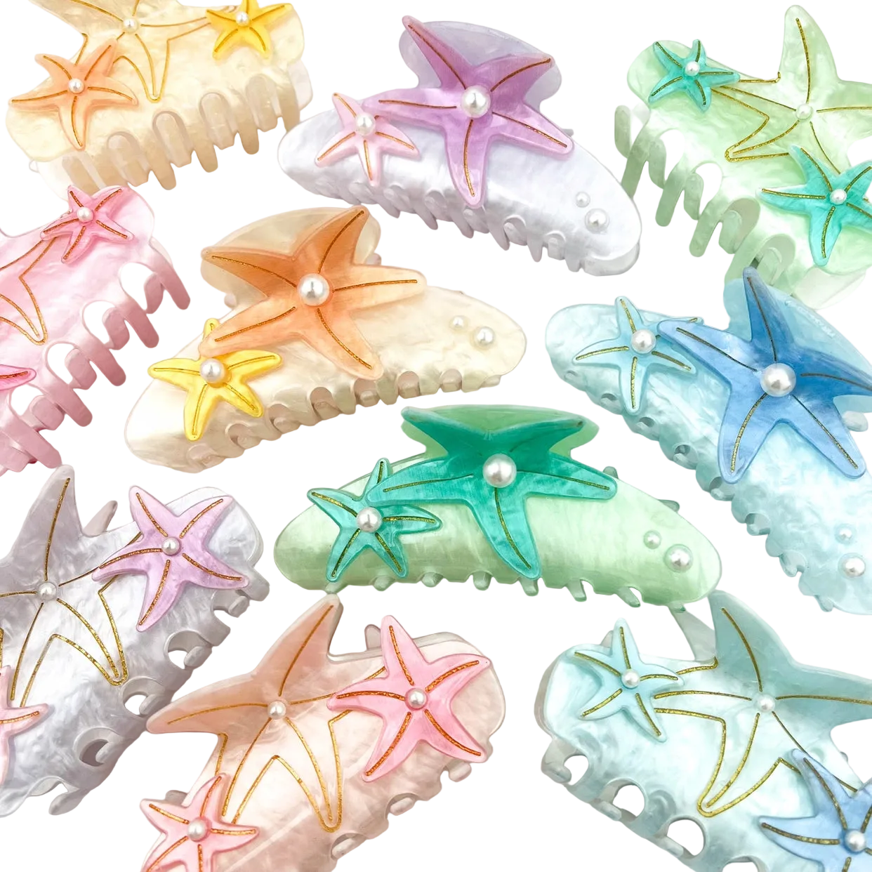 SSR Acetate Pearl Large Starfish Claw Clip