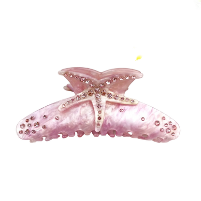 SSR Acetate Rhinestone Pastel Starfish Hair Claw Clip