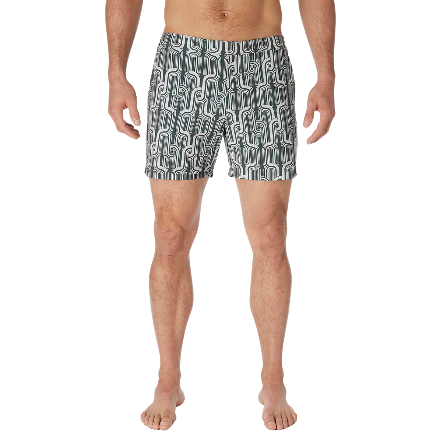 Fair Harbor The Sextant Men's Swim Trunk Boardshorts - Thyme Ocean Current