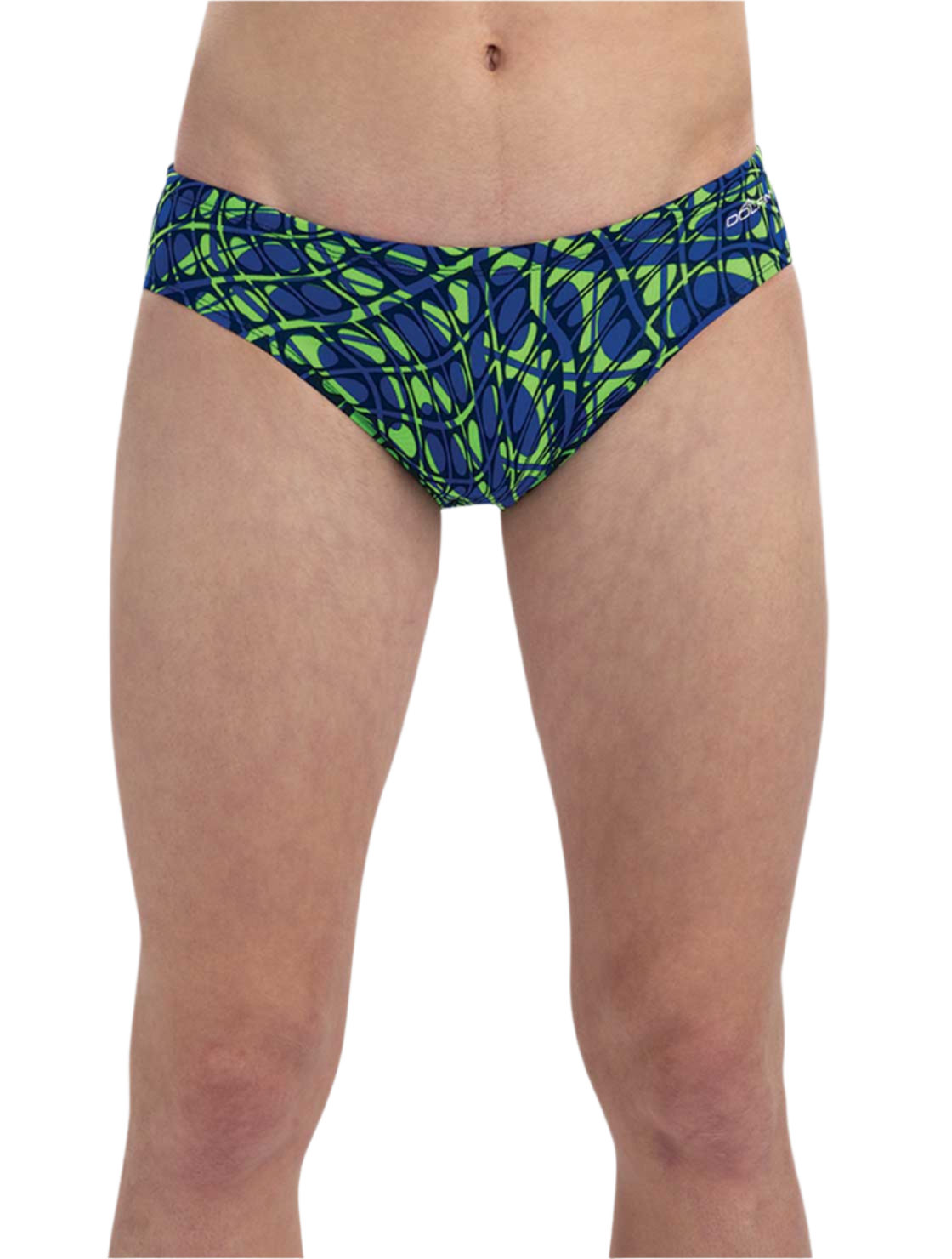 Dolfin Mens Reliance Energy All-Over Racer Brief - Blue/Green