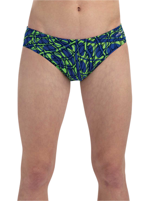 Dolfin Mens Reliance Energy All-Over Racer Brief - Blue/Green