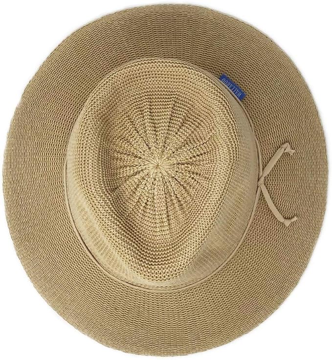 Wallaroo Women's Victoria Fedora Packable Sun Hat - Tan