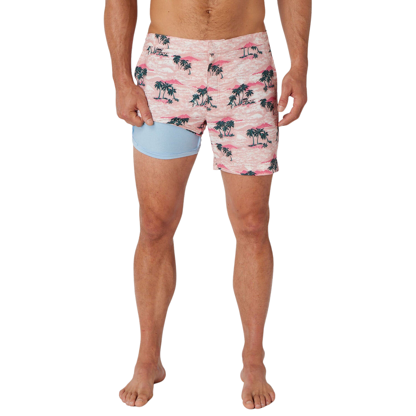 Fair Harbor The Sextant Men's Swim Trunk Boardshorts -  Pink Island Hopper