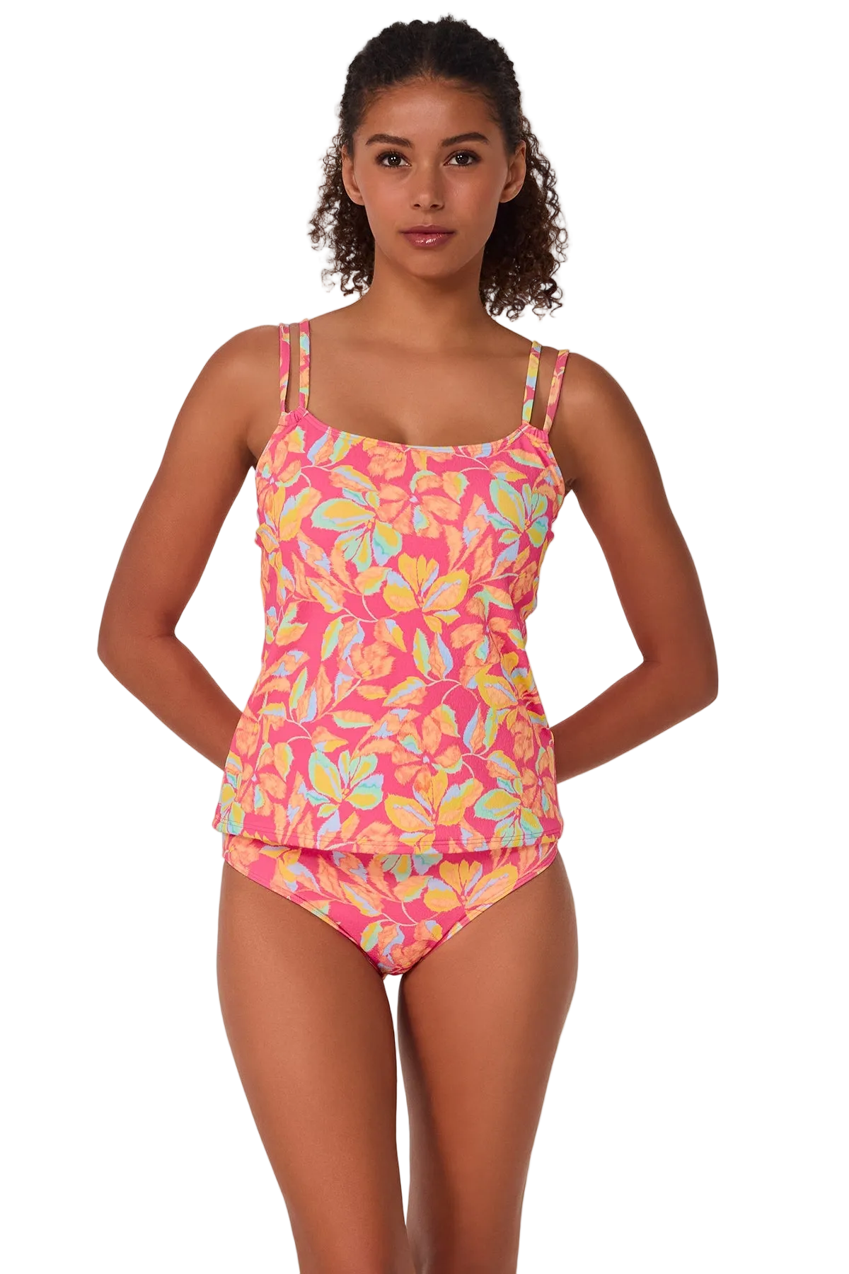 Sunsets Taylor Cup Sized Underwire Tankini Top -  Magic Hour Crepe