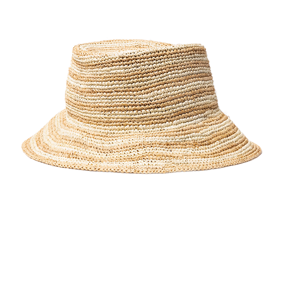 L Space Isadora Bucket Hat - Natural Stripe