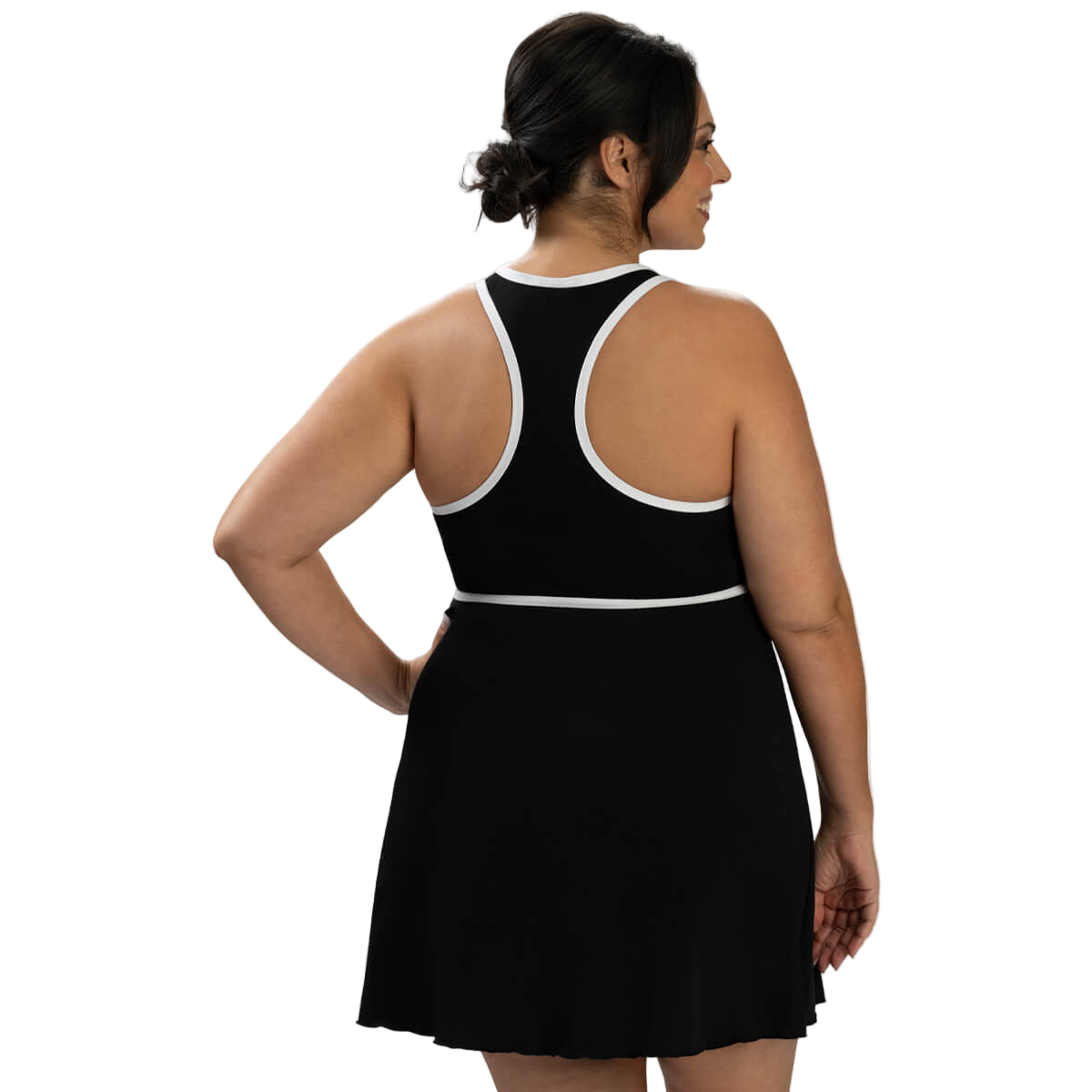 Dolfin Aquashape Zip Front Swimdress - Black