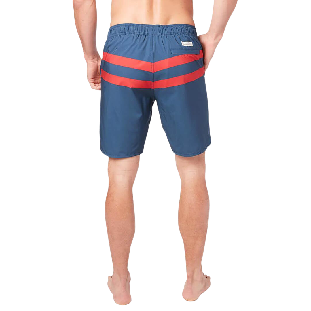 Fair Harbor The Anchor Men's Boardshort - Red Stripe