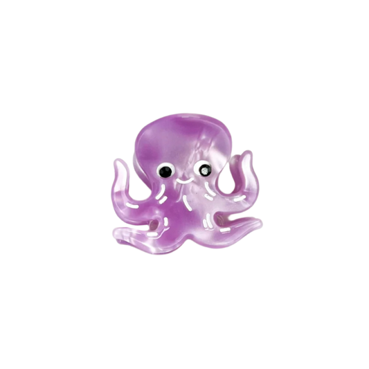 SSR Acetate Mini Purple Octopus Claw Hair Clip