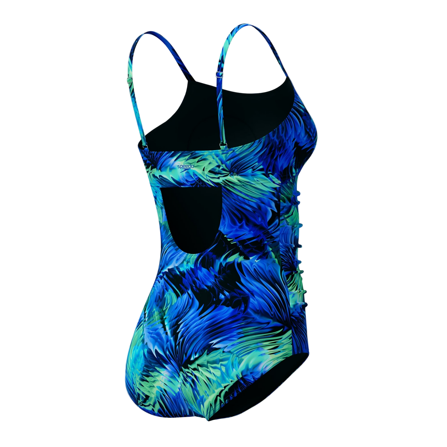 Speedo Women's Adjustable Printed Shirred One Piece - Anthracite