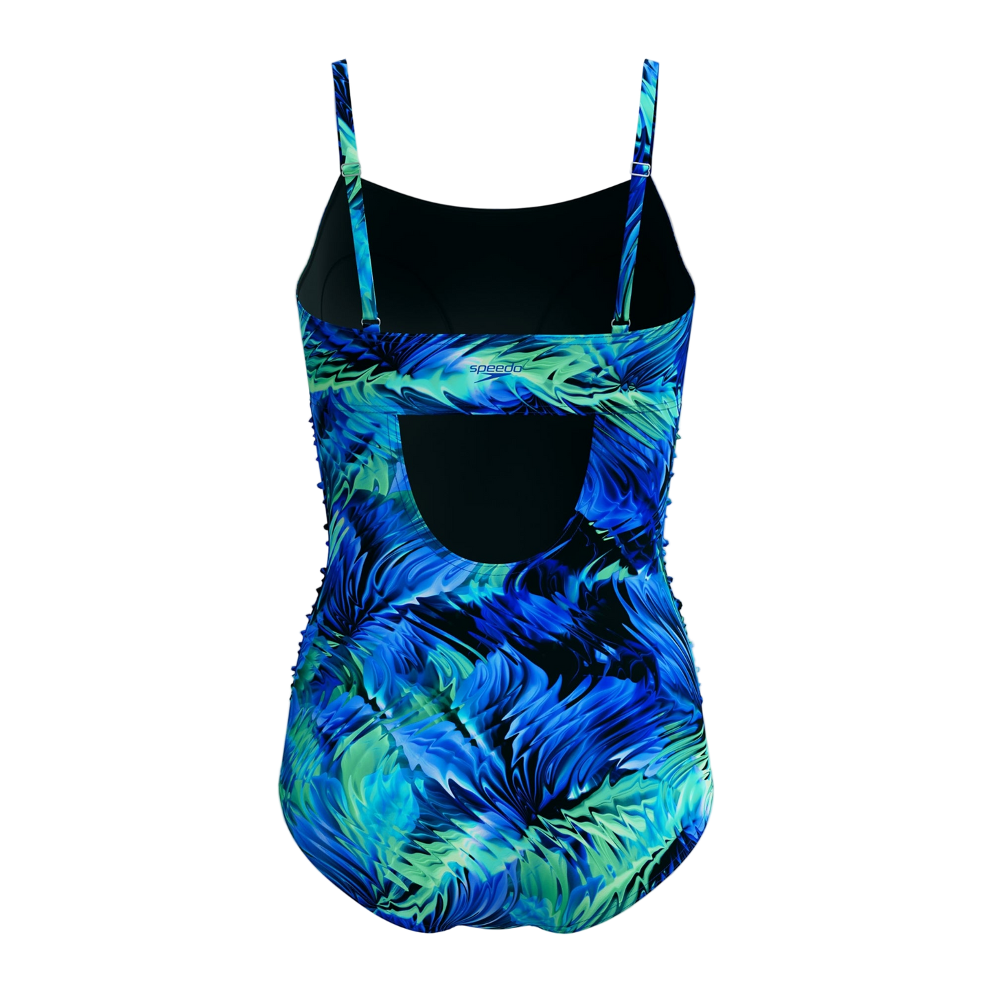 Speedo Women's Adjustable Printed Shirred One Piece - Anthracite