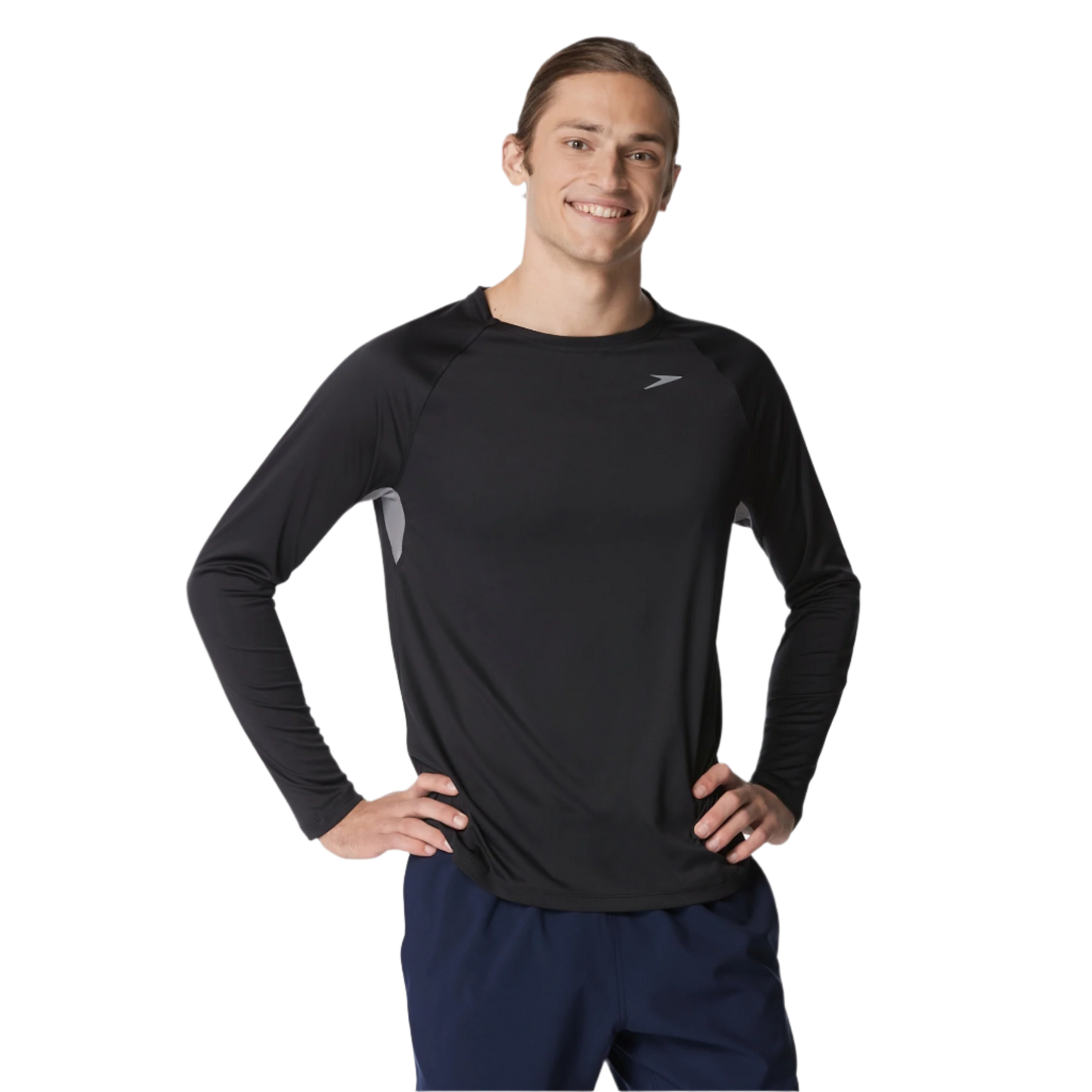 Speedo Baybreeze Long Sleeve Swim Shirt Rashguard - Black